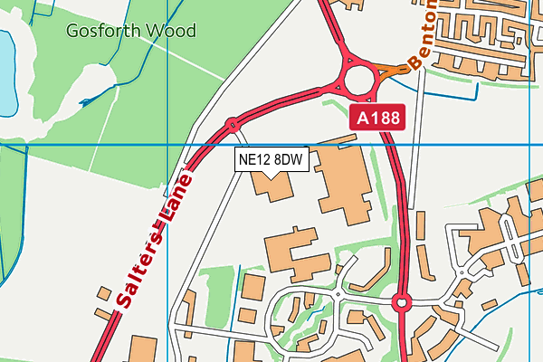 NE12 8DW map - OS VectorMap District (Ordnance Survey) NE12 8DW map - OS VectorMap District (Ordnance Survey)