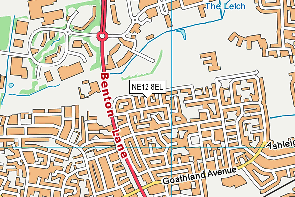 NE12 8EL map - OS VectorMap District (Ordnance Survey) NE12 8EL map - OS VectorMap District (Ordnance Survey)
