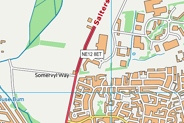 NE12 8ET map - OS VectorMap District (Ordnance Survey) NE12 8ET map - OS VectorMap District (Ordnance Survey)