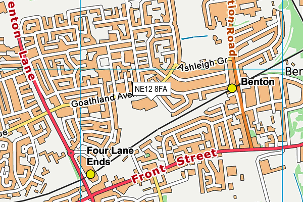 NE12 8FA map - OS VectorMap District (Ordnance Survey) NE12 8FA map - OS VectorMap District (Ordnance Survey)