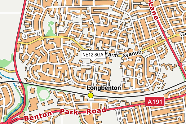 NE12 8GA map - OS VectorMap District (Ordnance Survey) NE12 8GA map - OS VectorMap District (Ordnance Survey)