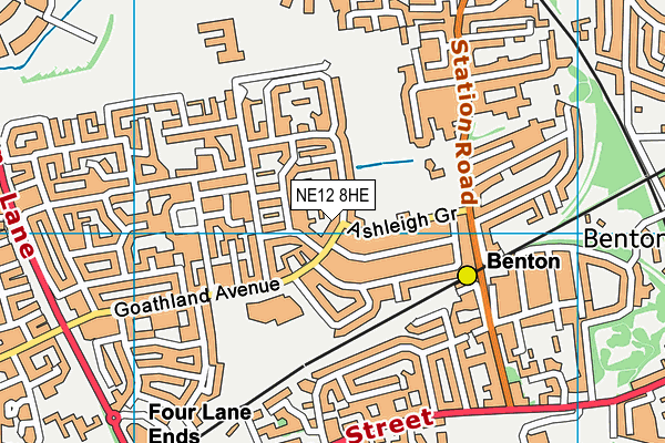 NE12 8HE map - OS VectorMap District (Ordnance Survey) NE12 8HE map - OS VectorMap District (Ordnance Survey)