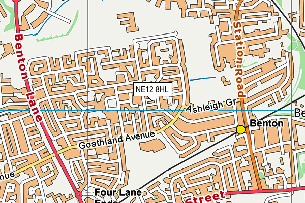 NE12 8HL map - OS VectorMap District (Ordnance Survey) NE12 8HL map - OS VectorMap District (Ordnance Survey)