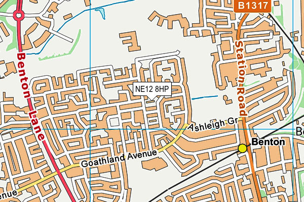 NE12 8HP map - OS VectorMap District (Ordnance Survey) NE12 8HP map - OS VectorMap District (Ordnance Survey)