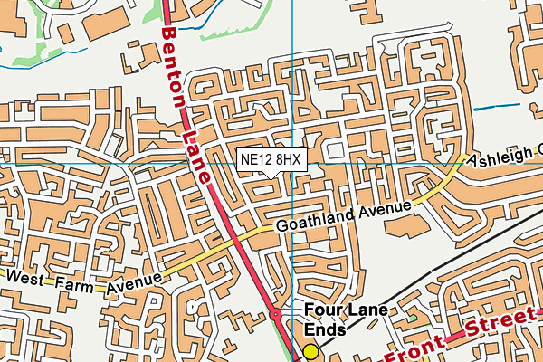 NE12 8HX map - OS VectorMap District (Ordnance Survey) NE12 8HX map - OS VectorMap District (Ordnance Survey)