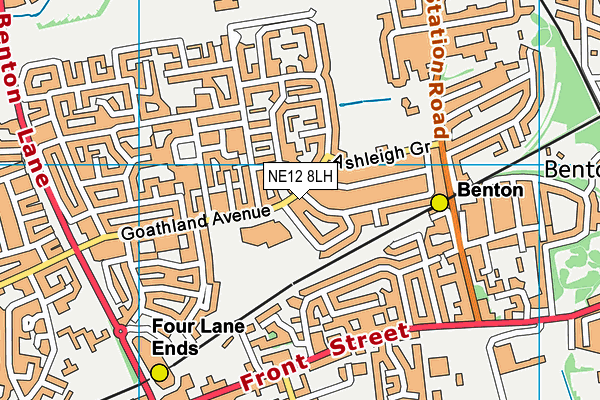 NE12 8LH map - OS VectorMap District (Ordnance Survey) NE12 8LH map - OS VectorMap District (Ordnance Survey)