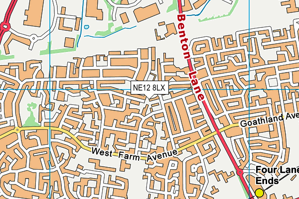NE12 8LX map - OS VectorMap District (Ordnance Survey) NE12 8LX map - OS VectorMap District (Ordnance Survey)