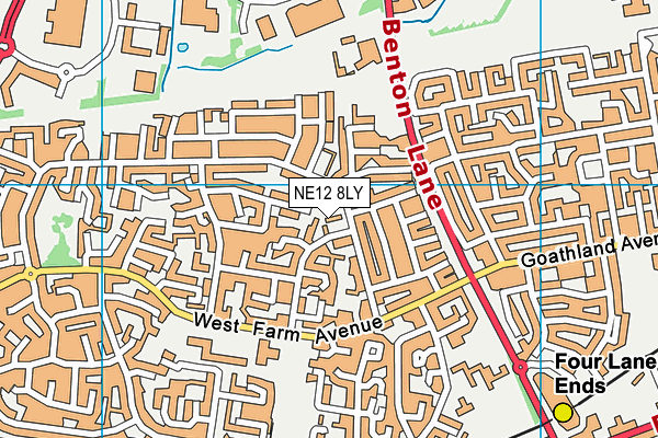 NE12 8LY map - OS VectorMap District (Ordnance Survey) NE12 8LY map - OS VectorMap District (Ordnance Survey)