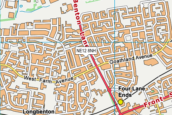 NE12 8NH map - OS VectorMap District (Ordnance Survey)