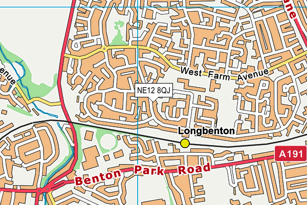 NE12 8QJ map - OS VectorMap District (Ordnance Survey)