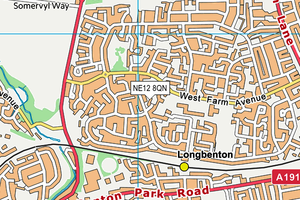 NE12 8QN map - OS VectorMap District (Ordnance Survey)