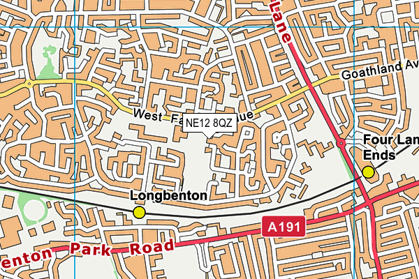 NE12 8QZ map - OS VectorMap District (Ordnance Survey) NE12 8QZ map - OS VectorMap District (Ordnance Survey)