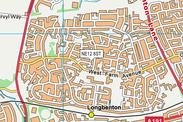 NE12 8ST map - OS VectorMap District (Ordnance Survey) NE12 8ST map - OS VectorMap District (Ordnance Survey)