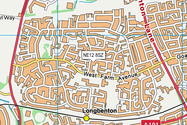 NE12 8SZ map - OS VectorMap District (Ordnance Survey) NE12 8SZ map - OS VectorMap District (Ordnance Survey)