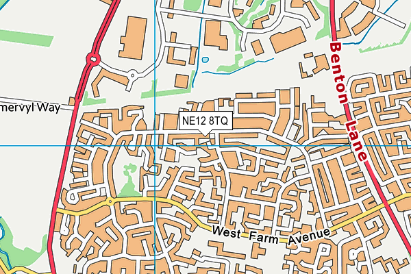 NE12 8TQ map - OS VectorMap District (Ordnance Survey) NE12 8TQ map - OS VectorMap District (Ordnance Survey)