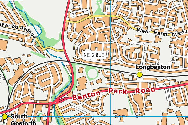 NE12 8UE map - OS VectorMap District (Ordnance Survey) NE12 8UE map - OS VectorMap District (Ordnance Survey)