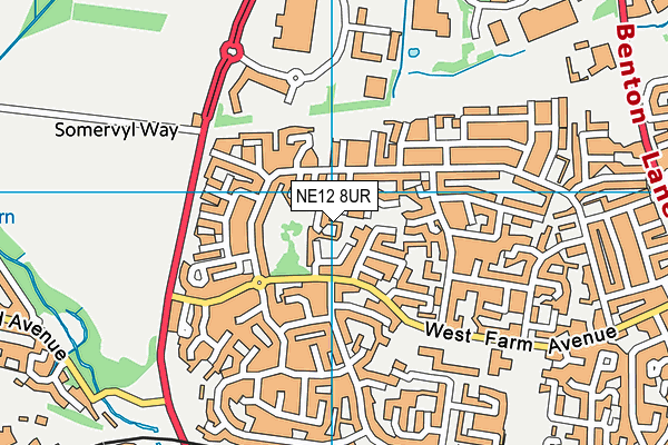 NE12 8UR map - OS VectorMap District (Ordnance Survey) NE12 8UR map - OS VectorMap District (Ordnance Survey)