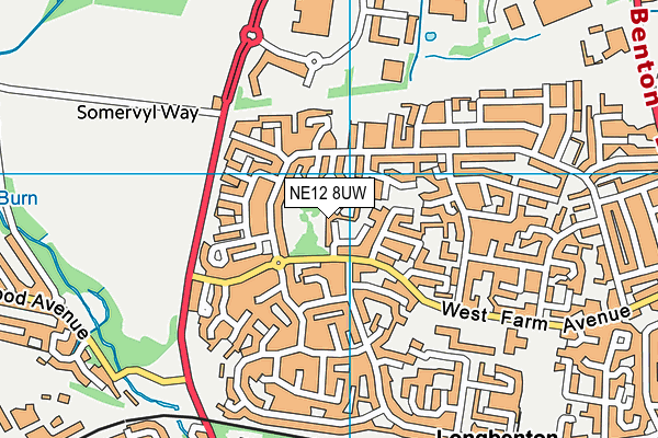 NE12 8UW map - OS VectorMap District (Ordnance Survey) NE12 8UW map - OS VectorMap District (Ordnance Survey)