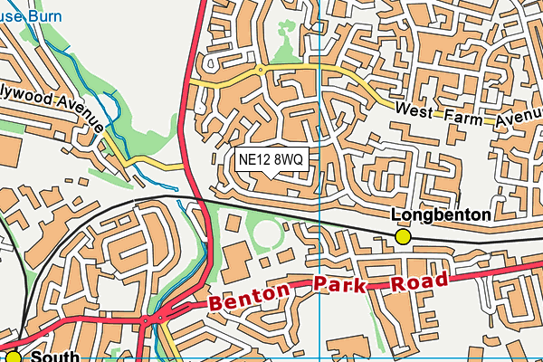 NE12 8WQ map - OS VectorMap District (Ordnance Survey)