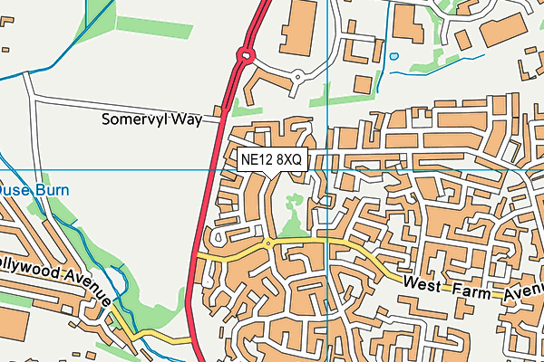NE12 8XQ map - OS VectorMap District (Ordnance Survey) NE12 8XQ map - OS VectorMap District (Ordnance Survey)