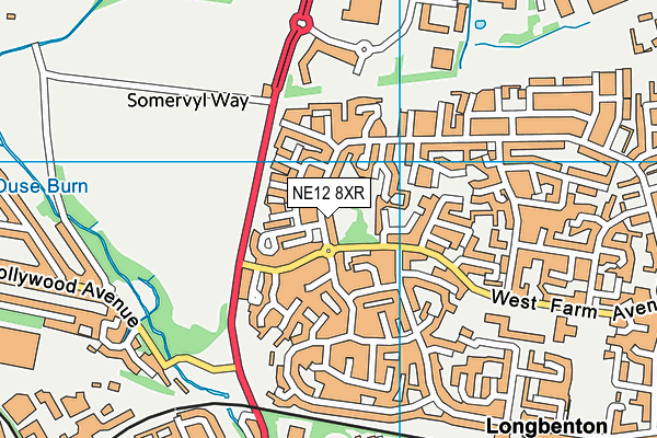NE12 8XR map - OS VectorMap District (Ordnance Survey) NE12 8XR map - OS VectorMap District (Ordnance Survey)