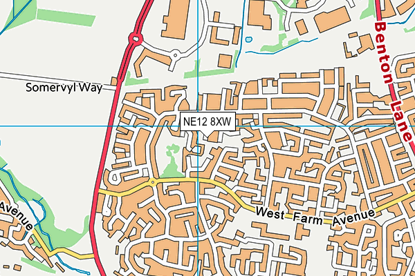 NE12 8XW map - OS VectorMap District (Ordnance Survey) NE12 8XW map - OS VectorMap District (Ordnance Survey)