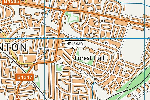 NE12 9AQ map - OS VectorMap District (Ordnance Survey) NE12 9AQ map - OS VectorMap District (Ordnance Survey)