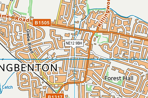 NE12 9BH map - OS VectorMap District (Ordnance Survey) NE12 9BH map - OS VectorMap District (Ordnance Survey)