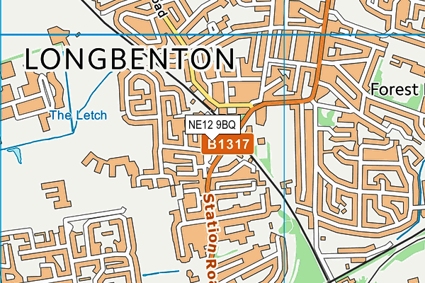 NE12 9BQ map - OS VectorMap District (Ordnance Survey) NE12 9BQ map - OS VectorMap District (Ordnance Survey)