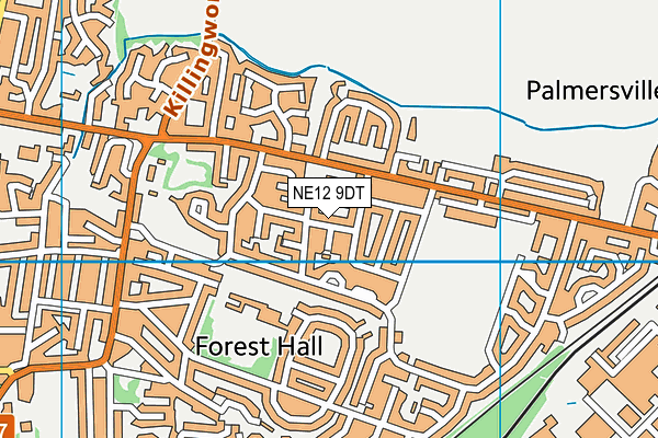 NE12 9DT map - OS VectorMap District (Ordnance Survey)