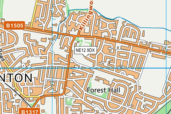 NE12 9DX map - OS VectorMap District (Ordnance Survey) NE12 9DX map - OS VectorMap District (Ordnance Survey)
