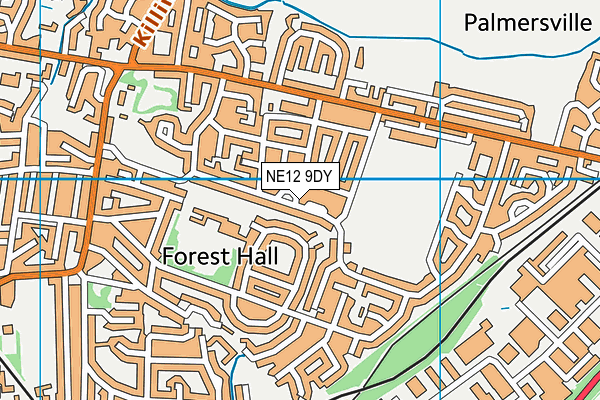 NE12 9DY map - OS VectorMap District (Ordnance Survey) NE12 9DY map - OS VectorMap District (Ordnance Survey)
