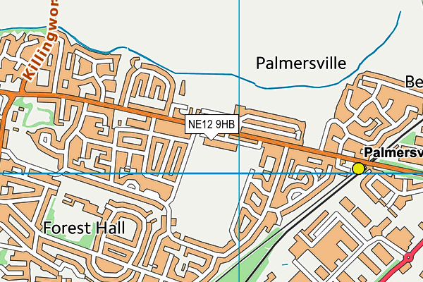 NE12 9HB map - OS VectorMap District (Ordnance Survey) NE12 9HB map - OS VectorMap District (Ordnance Survey)
