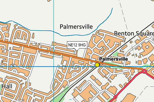 NE12 9HG map - OS VectorMap District (Ordnance Survey) NE12 9HG map - OS VectorMap District (Ordnance Survey)