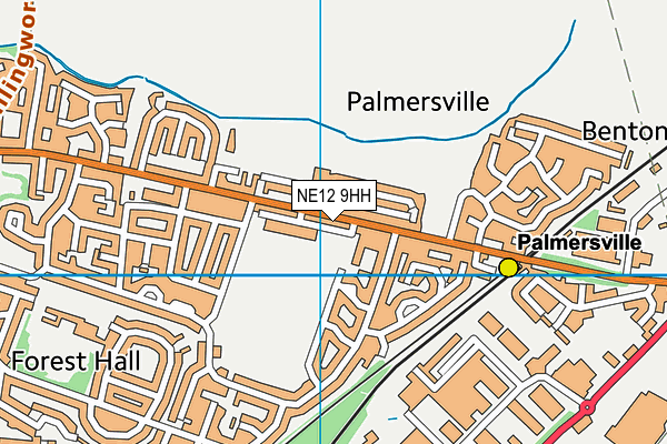 NE12 9HH map - OS VectorMap District (Ordnance Survey) NE12 9HH map - OS VectorMap District (Ordnance Survey)