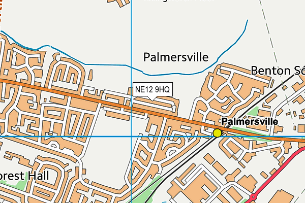 NE12 9HQ map - OS VectorMap District (Ordnance Survey) NE12 9HQ map - OS VectorMap District (Ordnance Survey)
