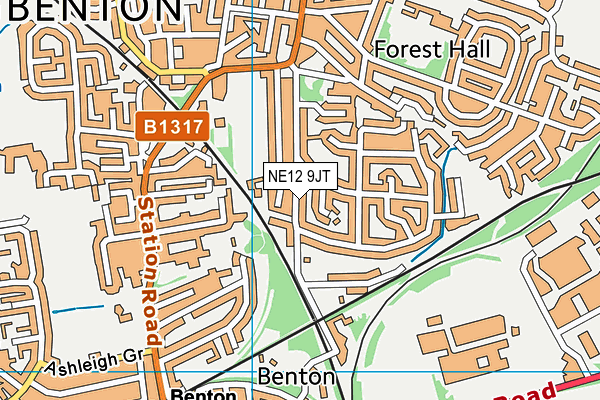 NE12 9JT map - OS VectorMap District (Ordnance Survey) NE12 9JT map - OS VectorMap District (Ordnance Survey)