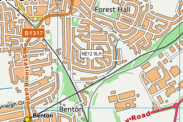 NE12 9LH map - OS VectorMap District (Ordnance Survey) NE12 9LH map - OS VectorMap District (Ordnance Survey)