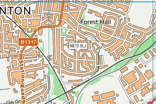 NE12 9LJ map - OS VectorMap District (Ordnance Survey) NE12 9LJ map - OS VectorMap District (Ordnance Survey)