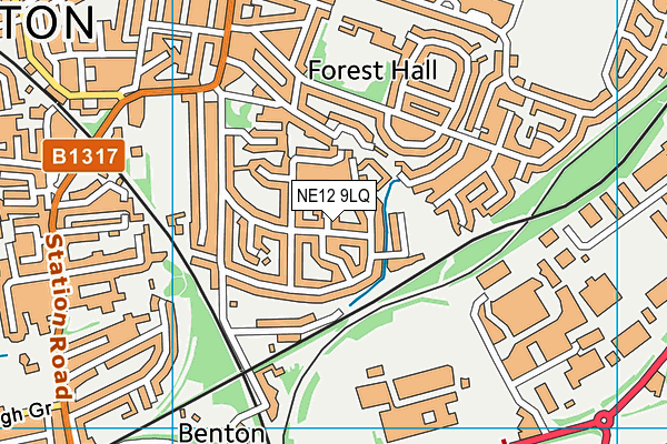 NE12 9LQ map - OS VectorMap District (Ordnance Survey) NE12 9LQ map - OS VectorMap District (Ordnance Survey)