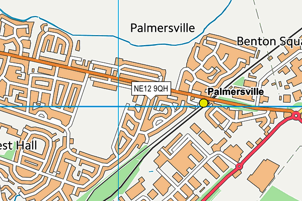 NE12 9QH map - OS VectorMap District (Ordnance Survey) NE12 9QH map - OS VectorMap District (Ordnance Survey)