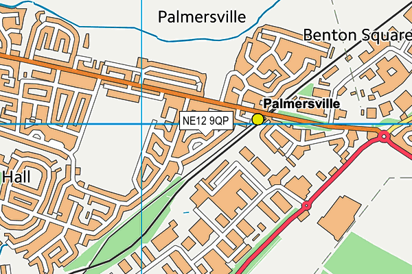 NE12 9QP map - OS VectorMap District (Ordnance Survey) NE12 9QP map - OS VectorMap District (Ordnance Survey)