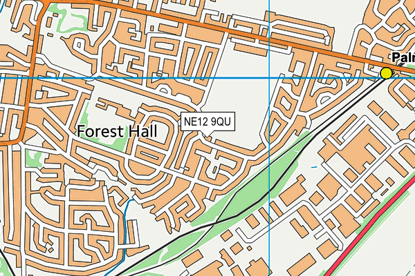 NE12 9QU map - OS VectorMap District (Ordnance Survey) NE12 9QU map - OS VectorMap District (Ordnance Survey)