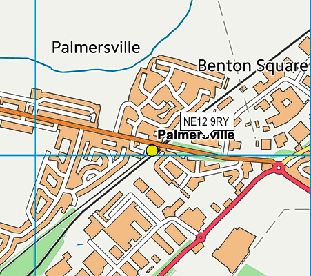 NE12 9RY map - OS VectorMap District (Ordnance Survey) NE12 9RY map - OS VectorMap District (Ordnance Survey)
