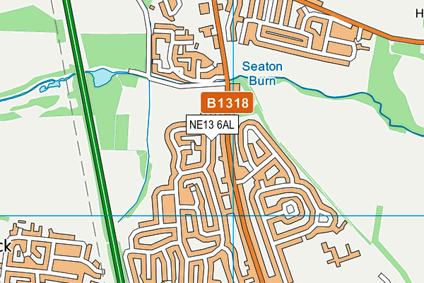 NE13 6AL map - OS VectorMap District (Ordnance Survey) NE13 6AL map - OS VectorMap District (Ordnance Survey)