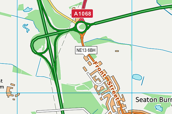 NE13 6BH map - OS VectorMap District (Ordnance Survey) NE13 6BH map - OS VectorMap District (Ordnance Survey)
