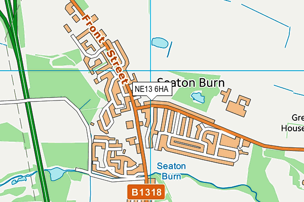 NE13 6HA map - OS VectorMap District (Ordnance Survey) NE13 6HA map - OS VectorMap District (Ordnance Survey)