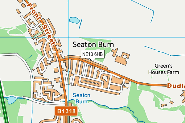 NE13 6HB map - OS VectorMap District (Ordnance Survey) NE13 6HB map - OS VectorMap District (Ordnance Survey)
