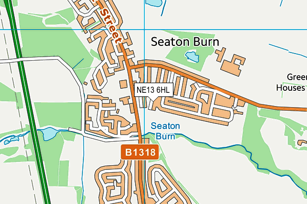 NE13 6HL map - OS VectorMap District (Ordnance Survey) NE13 6HL map - OS VectorMap District (Ordnance Survey)