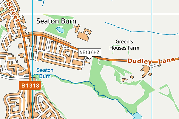 NE13 6HZ map - OS VectorMap District (Ordnance Survey) NE13 6HZ map - OS VectorMap District (Ordnance Survey)